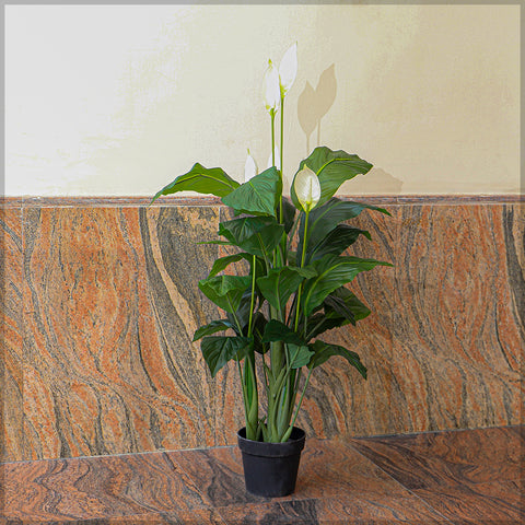 Decorative faux calla lily plant for contemporary spaces