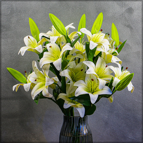 Nearly Natural White Lily Flower