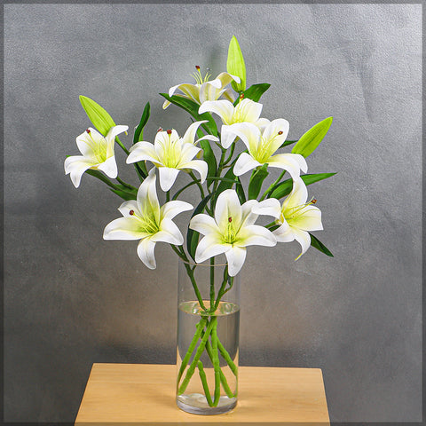 Nearly Natural White Lily Flower