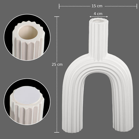 Elegant white ceramic vase for modern decor