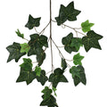 Artificial green ivy leaves