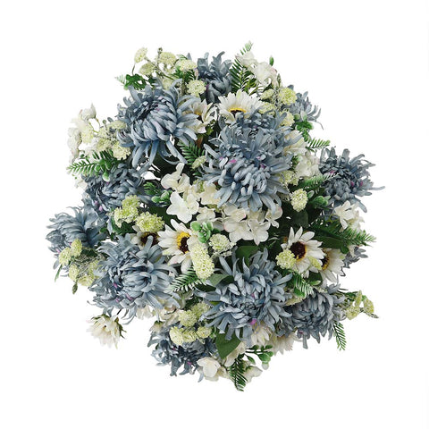 Artificial Peony Duchess With Daily Flower Blue