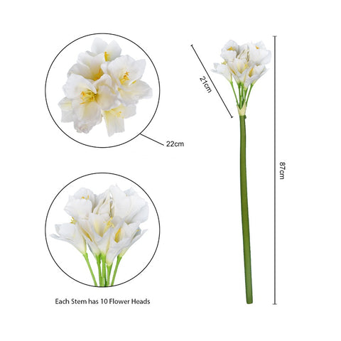 Artificial Kaffir Lily Flowers White