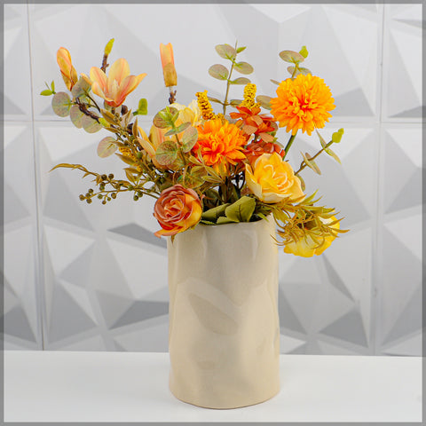 Orange Flower Arrangements with Vase