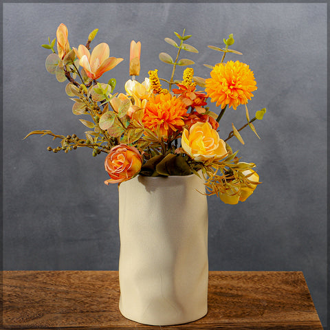 Orange Flower Arrangements with Vase