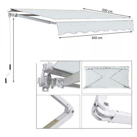 Outdoor Deck Canopy Shelter 3m x 2m