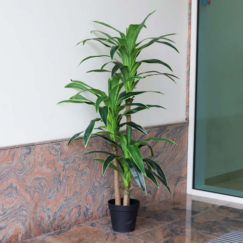 Artificial corn stalk dracaena plant