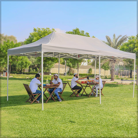 UV-resistant gray canopy tent