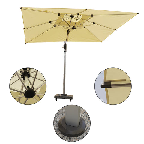 Outdoor Umbrella with 80kg Marble Base