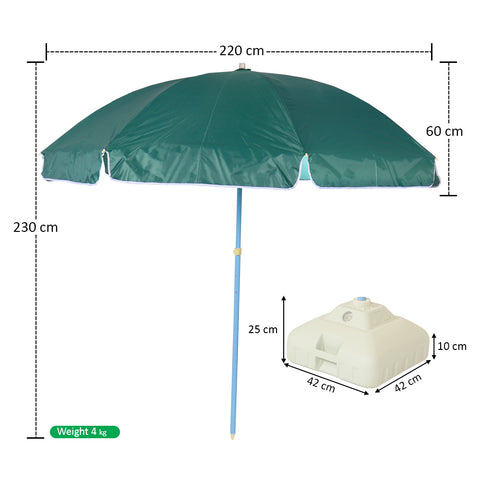 Outdoor Umbrella with Plastic Base