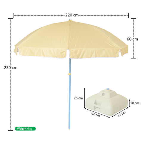 Outdoor Umbrella with Plastic Base