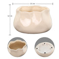 Cream ceramic table pot