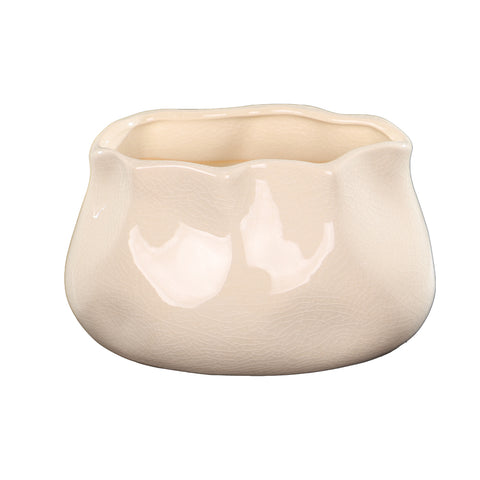 Modern styles cream ceramic table pot