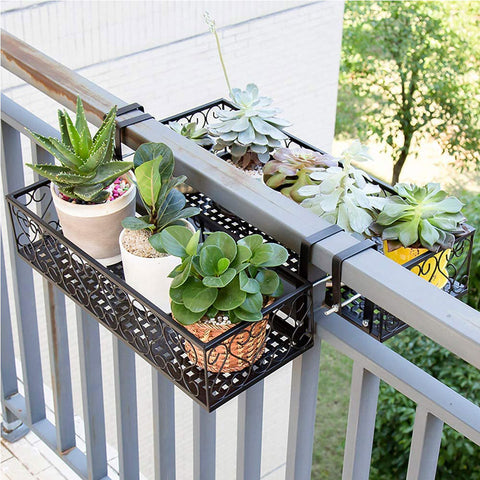 Hanging Rack Balcony Rail Planter Shelf