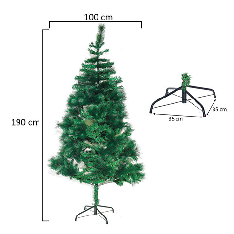 Artificial Green Christmas Tree 1.9m High