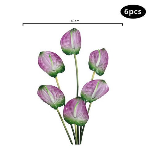 Artificial Single Anthurium Flower Purple