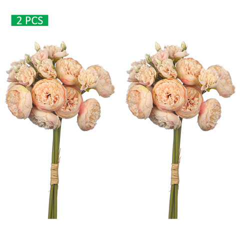 2 bunches Artificial Mini Peony Flower Bouquet