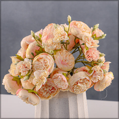 2 bunches Artificial Mini Peony Flower Bouquet