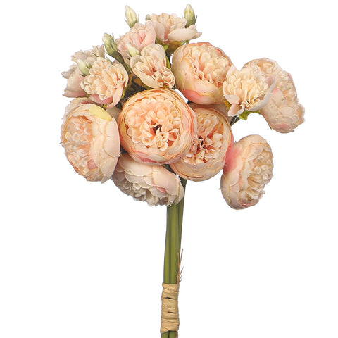 2 bunches Artificial Mini Peony Flower Bouquet