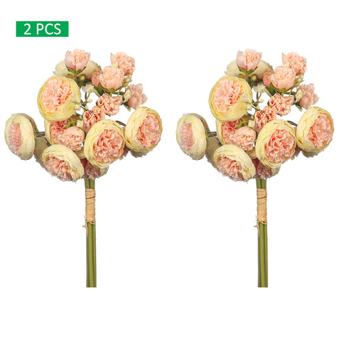 2 bunches Artificial Mini Peony Flower Bouquet