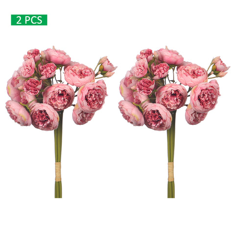 2 bunches Artificial Mini Peony Flower Bouquet