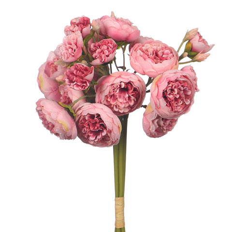 2 bunches Artificial Mini Peony Flower Bouquet