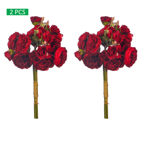 2 bunches Artificial Mini Peony Flower Bouquet