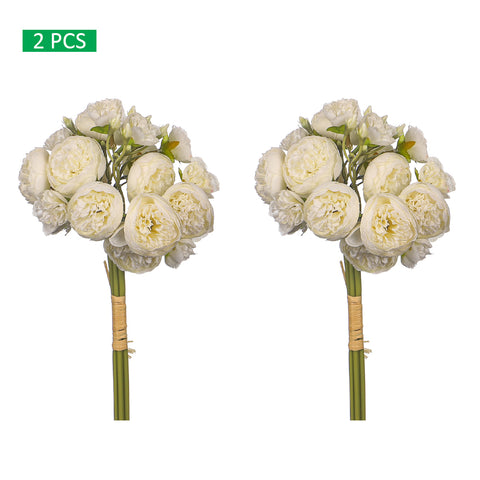 2 bunches Artificial Mini Peony Flower Bouquet