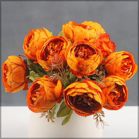 Artificial Silk Peony Bunch Flowers