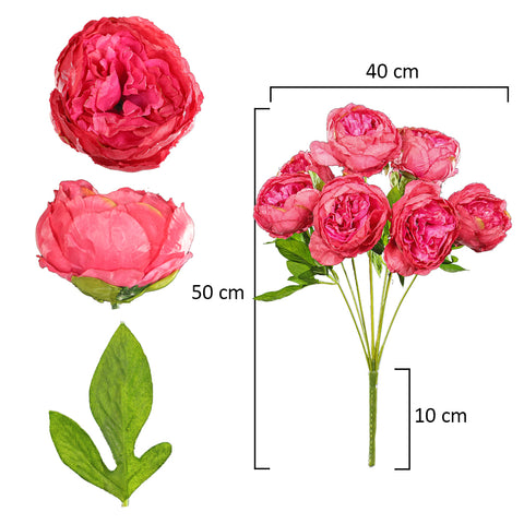 Artificial Silk Peony Flowers