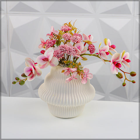 Pink Flower Arrangements with Vase