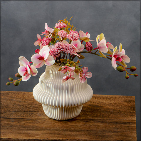 Pink Flower Arrangements with Vase