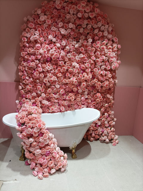 Artificial Pink Roses Wall Arrangement