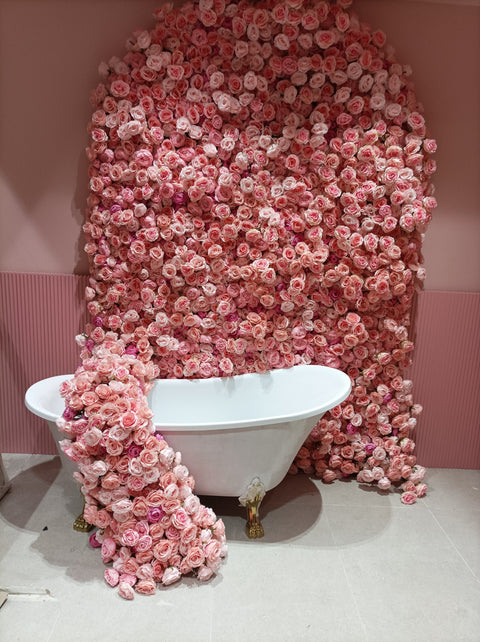 Artificial Pink Roses Wall Arrangement