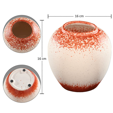 Orange white ceramic vases perfect for modern home decor