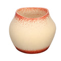 Modern design orange white ceramic pot for indoor plants