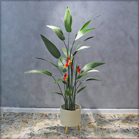 Artificial Birds of Paradise Plant with Flowers