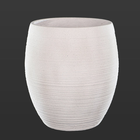 White Concrete Egg Design Planter