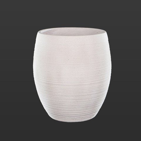 White Concrete Egg Design Planter