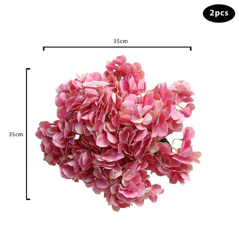 2 pcs Fake Hyrangea Flowers Bunches