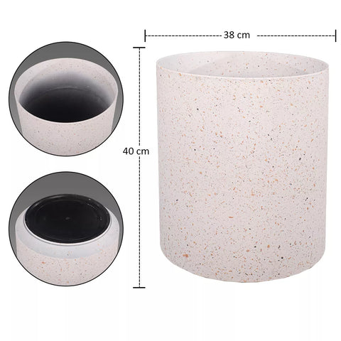 New White Round Plastic Planter Pots