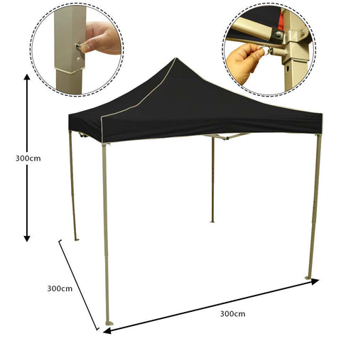 Folding event tent providing shade at a trade show