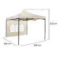 Folding design backside canopy for easy setup and transport