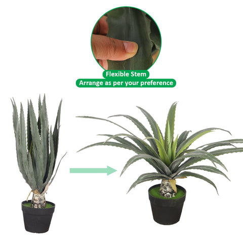 Small artificial agave plant for vibrant home styling