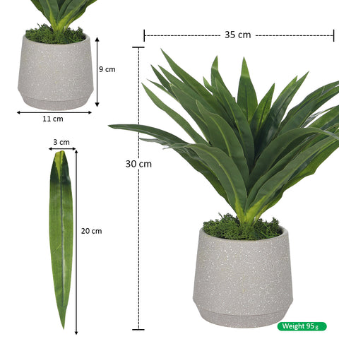 Potted Artificial Grass Leaves