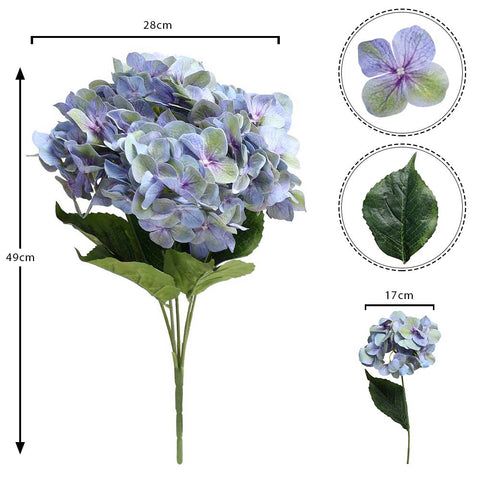 Artificial Hydrangea Silk Flower Bunch