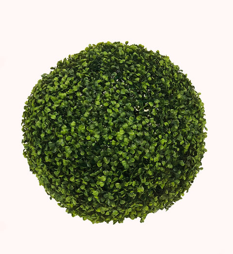 Small artificial topiary balls in pots for indoor use