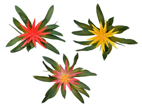 Decorative artificial guzmania for home décor