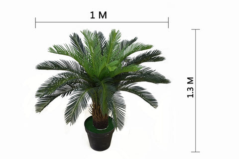 Realistic artificial cycas with lush leaves