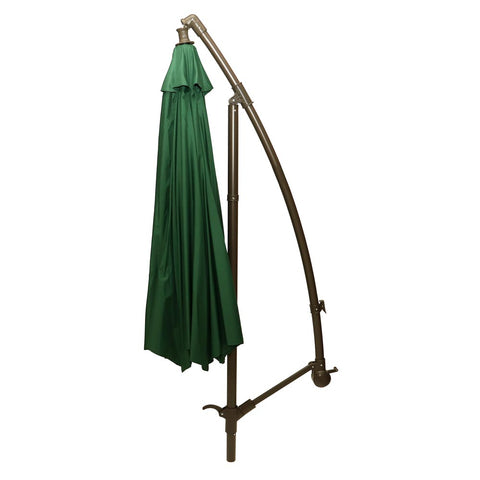 Green Cantilever Hanging Umbrella